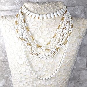 5 pc Vintage Assortment Costume Necklaces